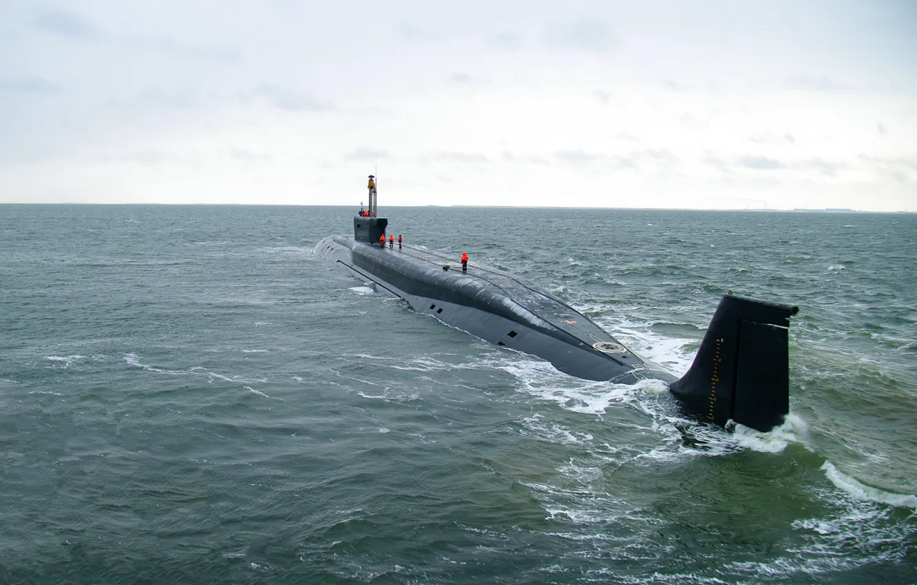 Photo wallpaper submarine, cruiser, underwater, atomic, Borey, Dmitry Dolgoruky