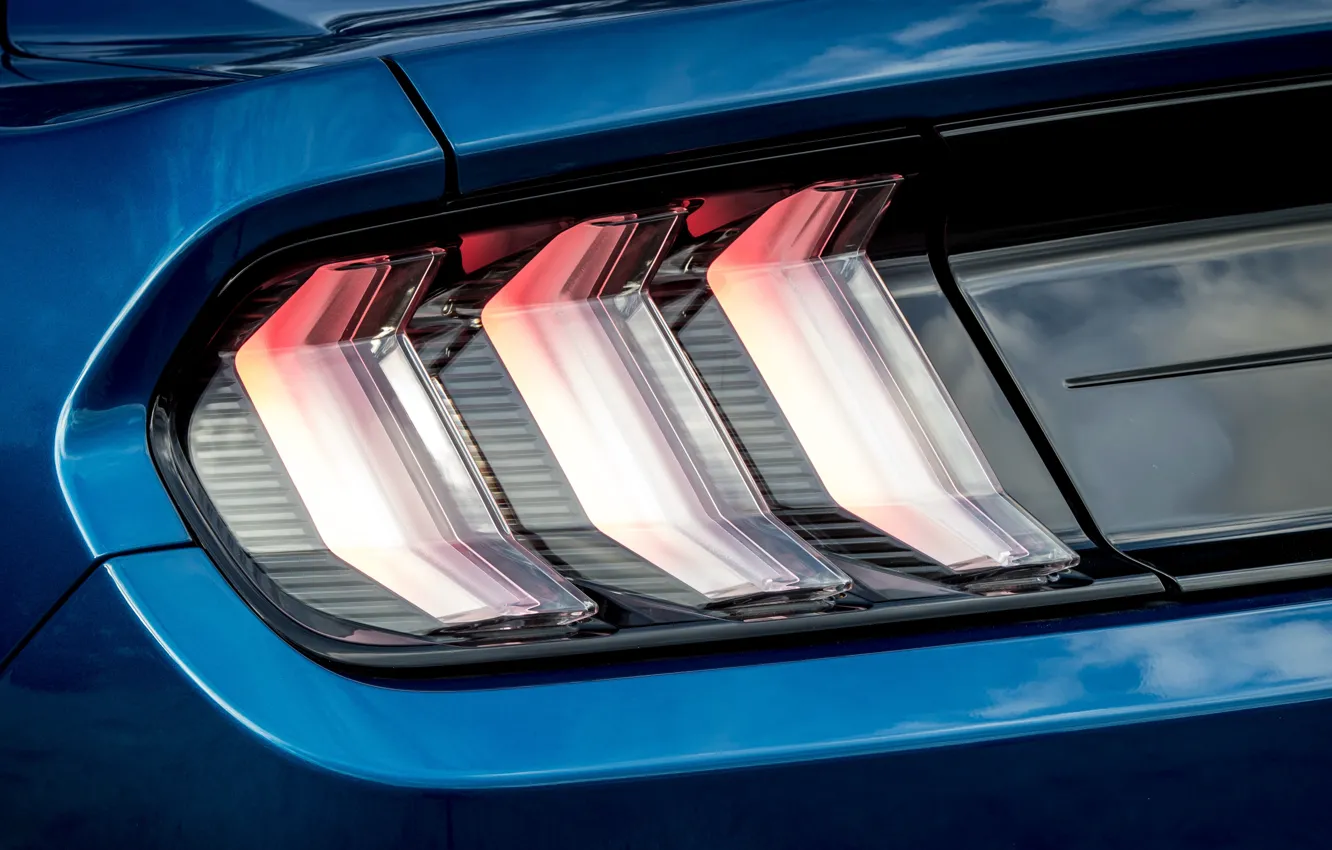 Photo wallpaper lights, Mustang, Ford, Fastback, 2018, EcoBoost