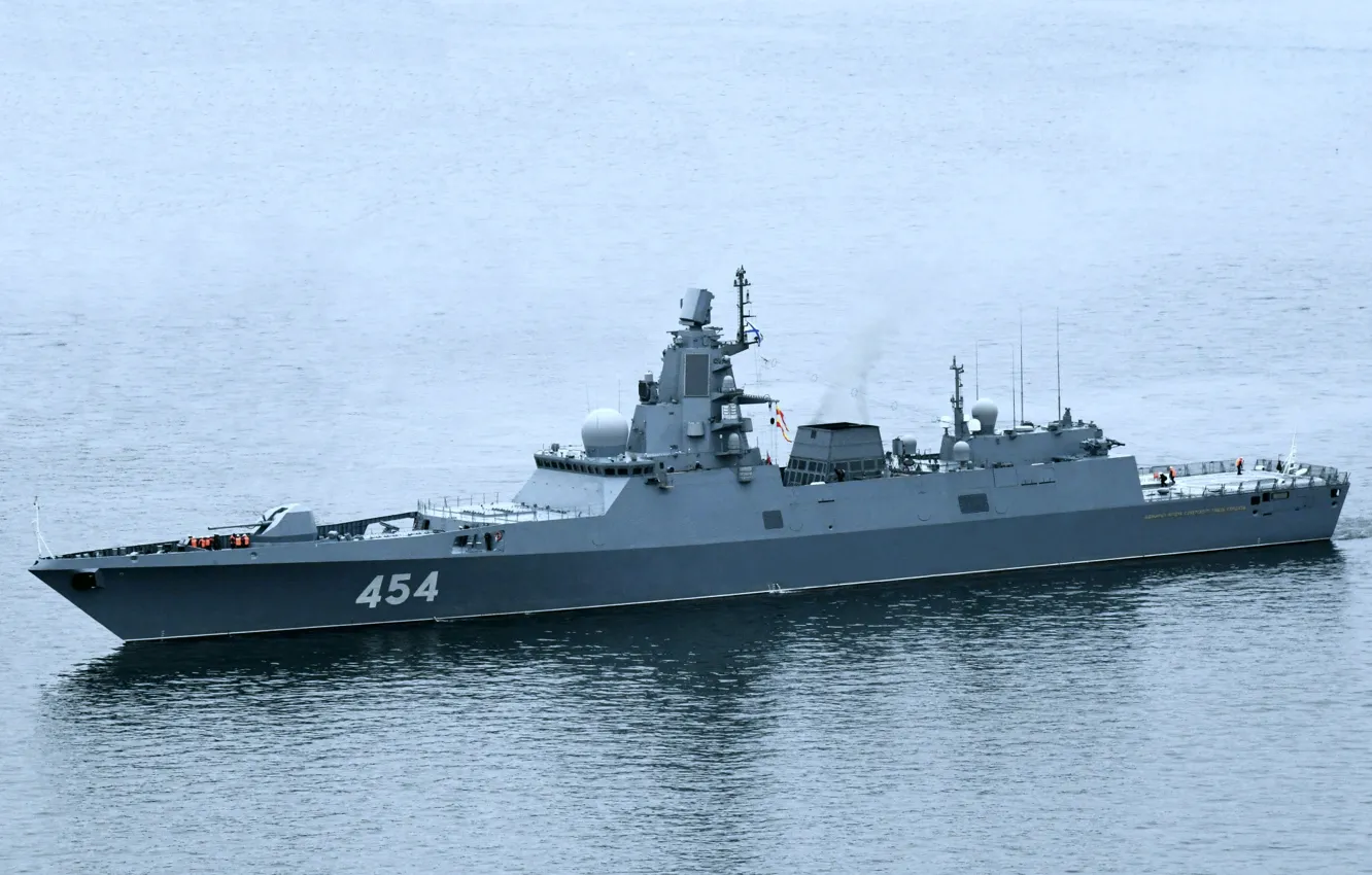 Photo wallpaper winter, frigate, Admiral Gorshkov