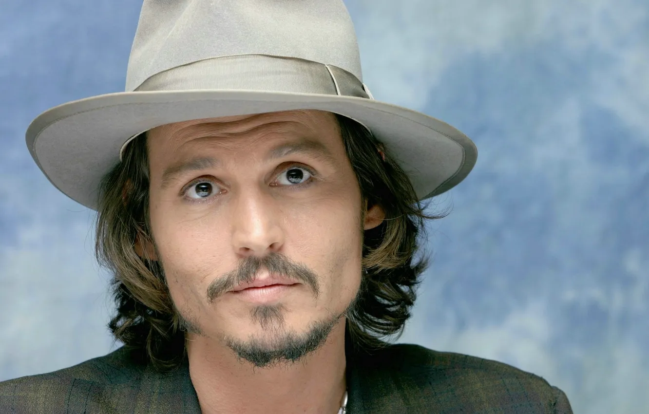 Photo wallpaper Johnny Depp, hat, actor, Johnny Depp, actor, hat