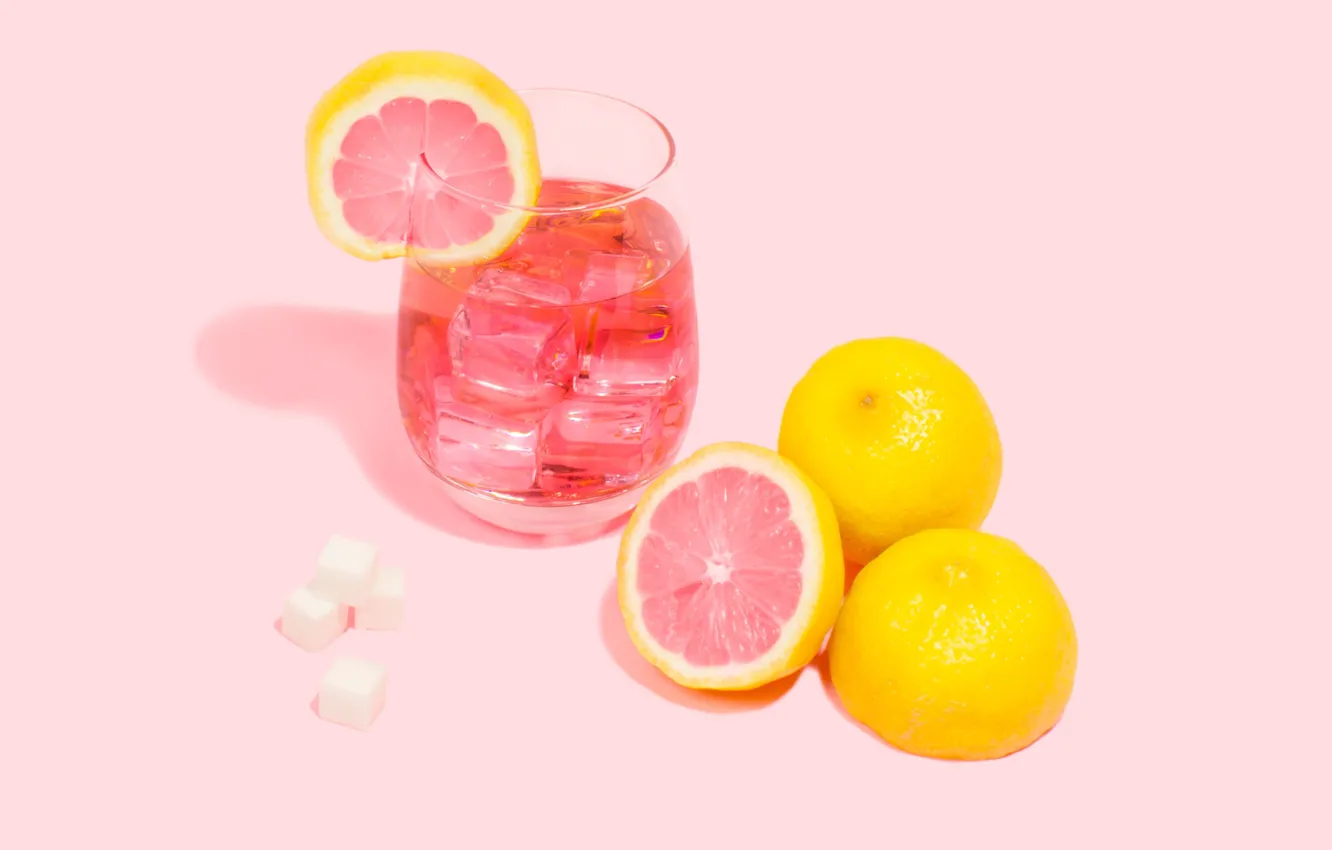 Photo wallpaper ice, cocktail, citrus, drink