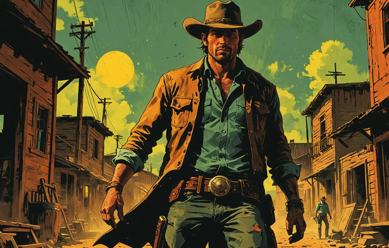 Photo wallpaper male, cowboy, Texas