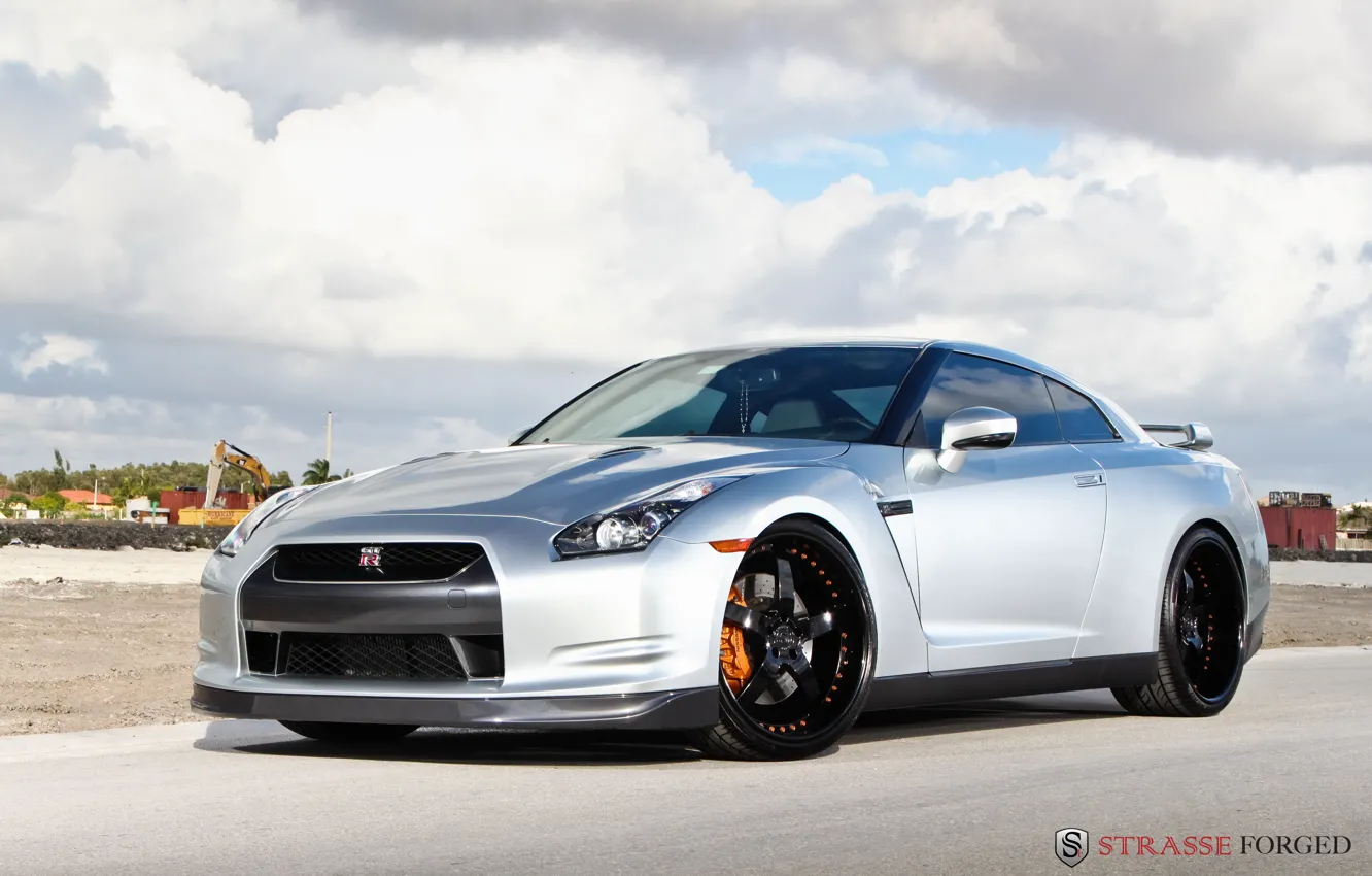 Photo wallpaper GTR, NISSAN, forged, strasse