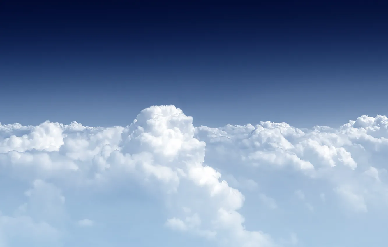 Photo wallpaper clouds, height, stratosphere