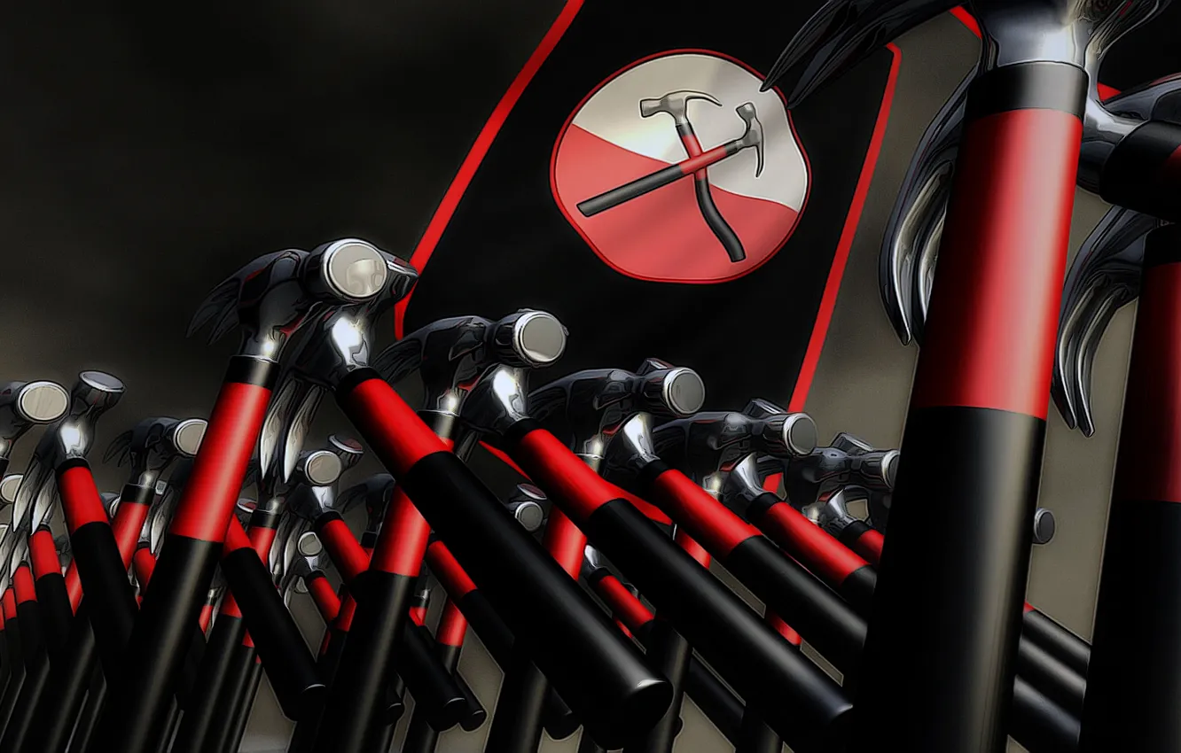 Photo wallpaper music, Pink Floyd, art, Hammer, The Wall, JohnnySlowhand