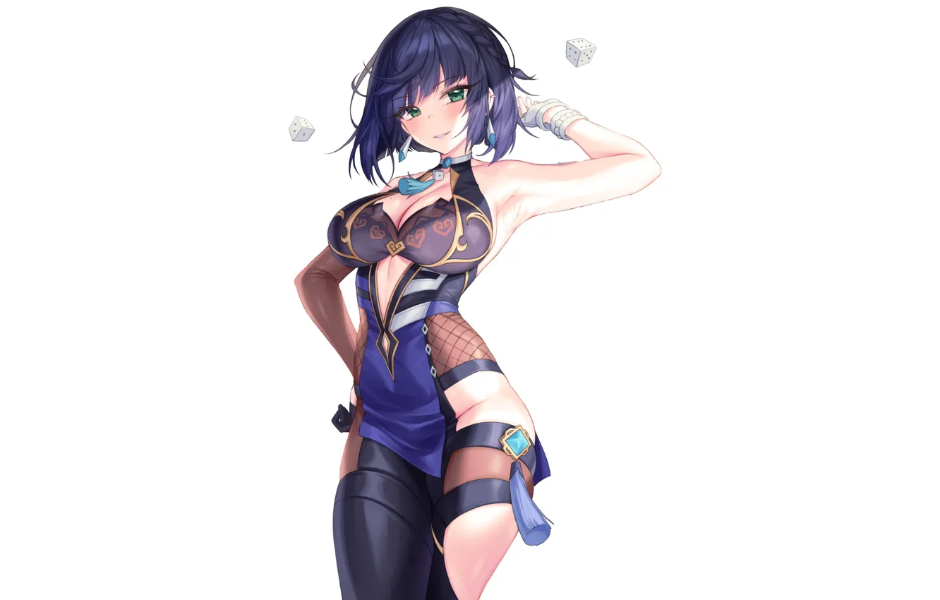 Photo wallpaper girl, hot, sexy, anime, short hair, pretty, babe, armpit