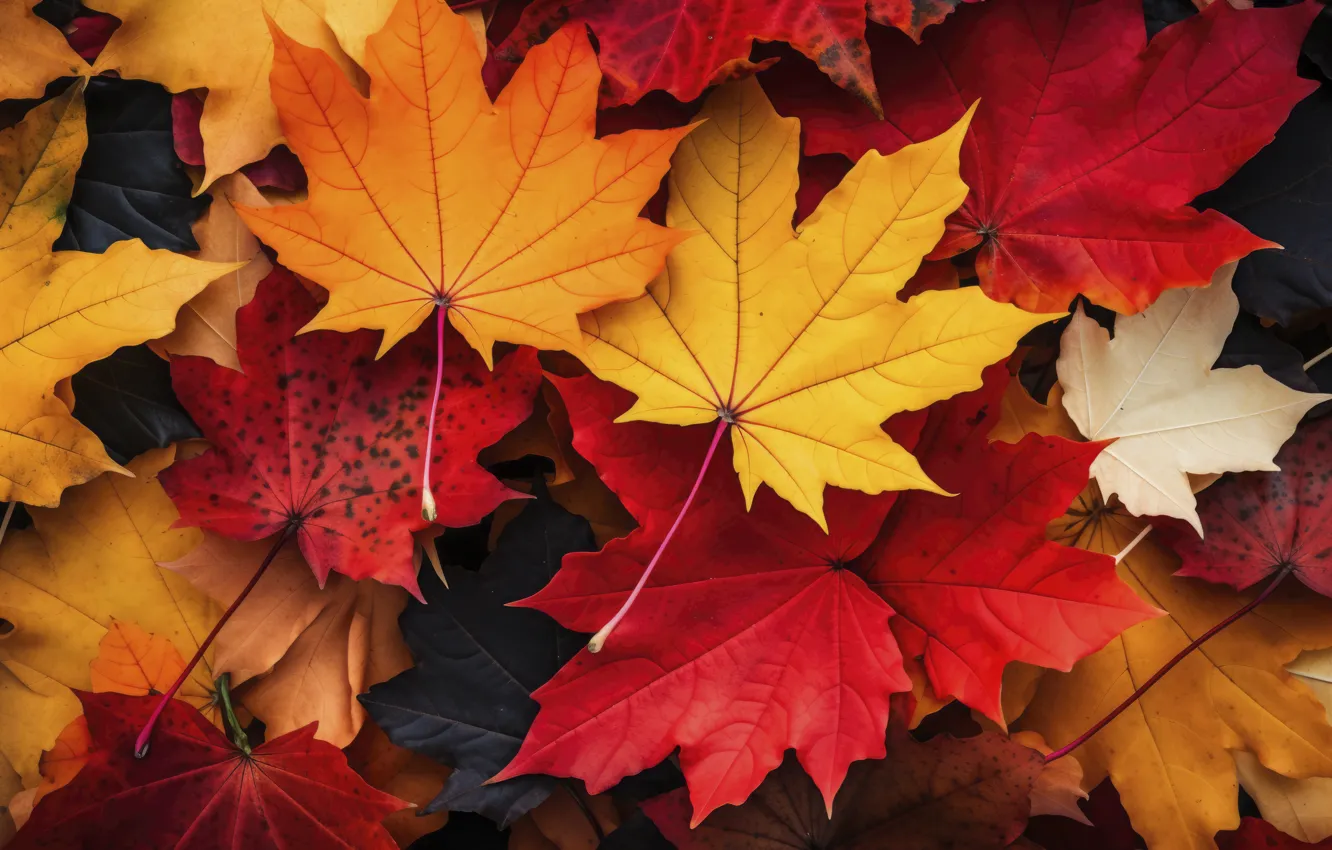 Photo wallpaper autumn, leaves, background, texture, colorful, autumn, leaves