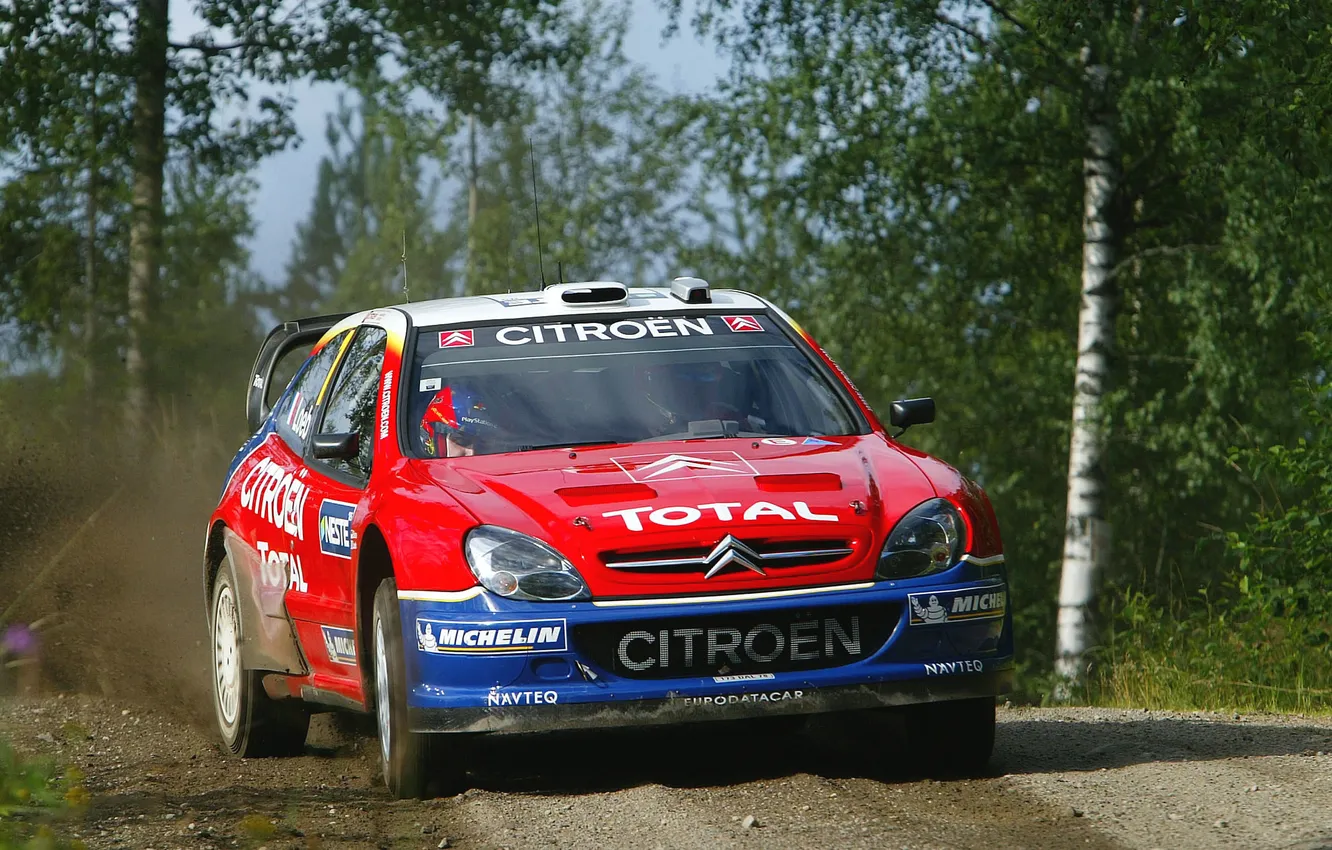 Photo wallpaper machine, auto, red, sport, logo, day, The hood, Citroen