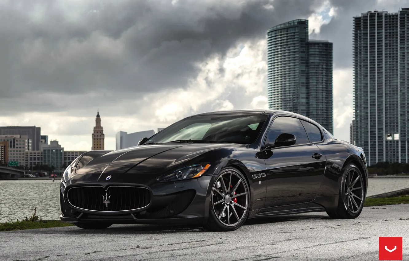 Photo wallpaper Maserati, GranTurismo, Vossen, Wheels, 2016