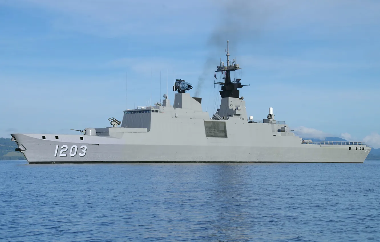 Photo wallpaper Taiwan, frigate, ROCS Si Ning_PFG-1203