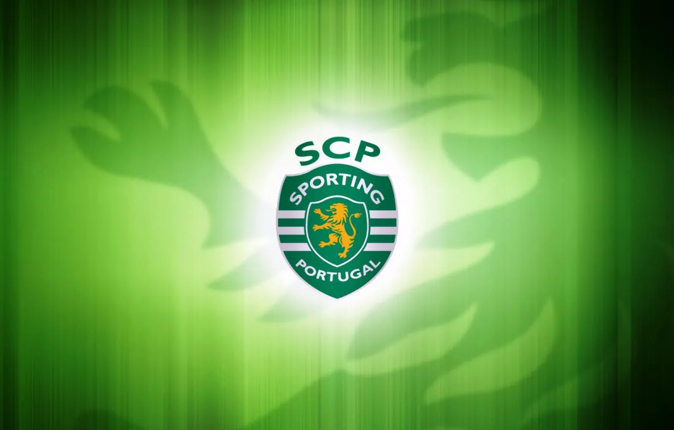 Photo wallpaper wallpaper, logo, football, artwork, Sporting Clube de Portugal