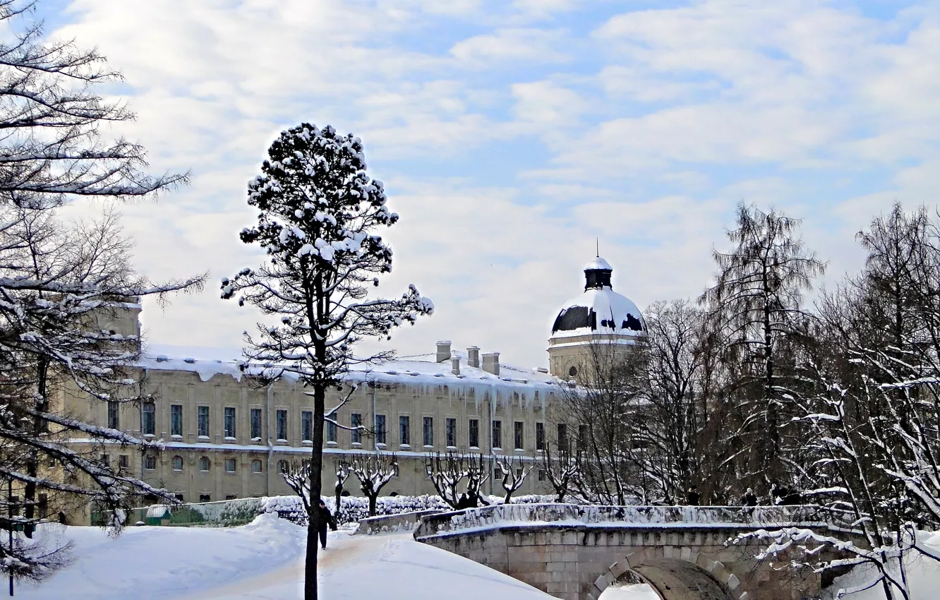 Photo wallpaper winter, winter, Gatchina, Gatchina