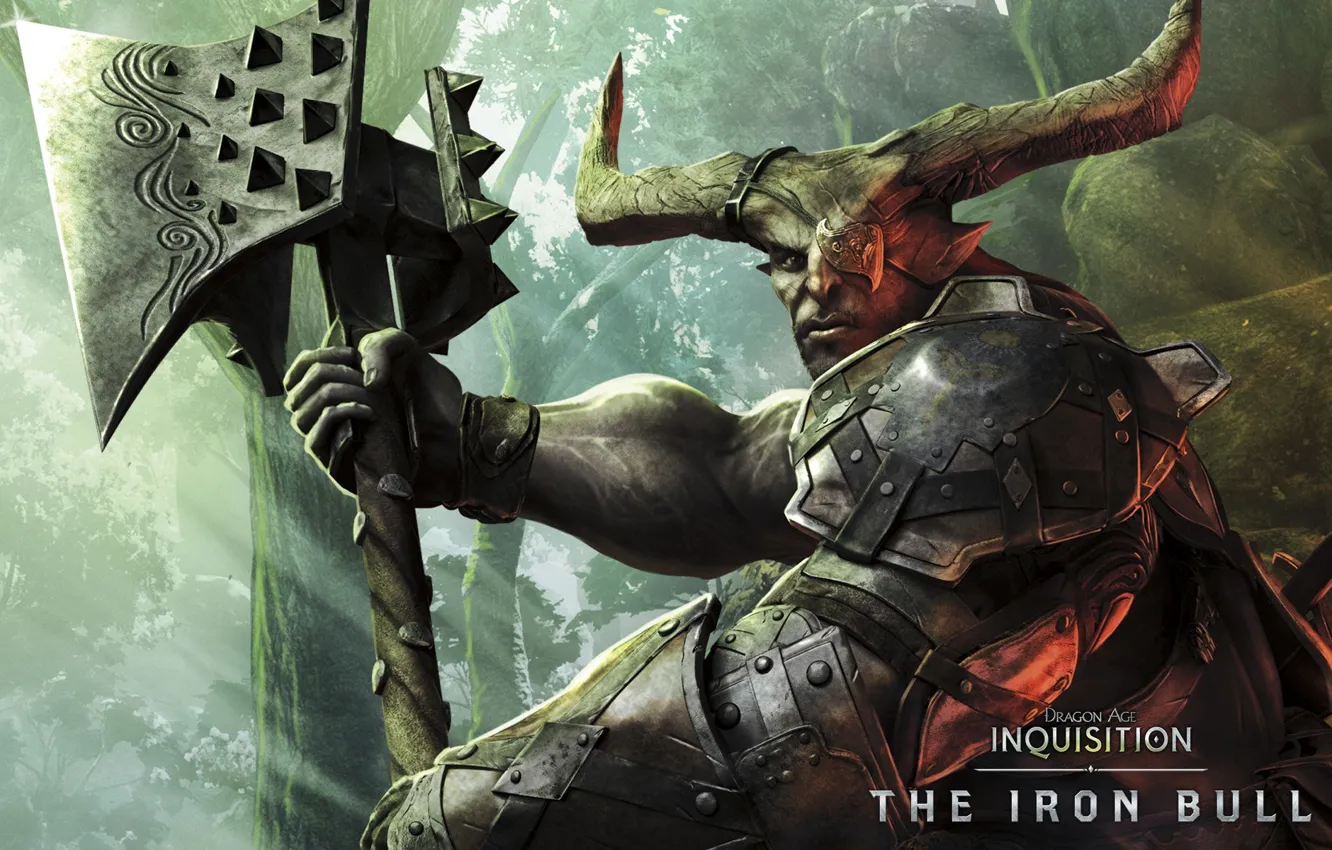 Photo wallpaper warrior, bioware, Electronic Arts, Dragon Age: Inquisition, The Iron Bull, Kunar