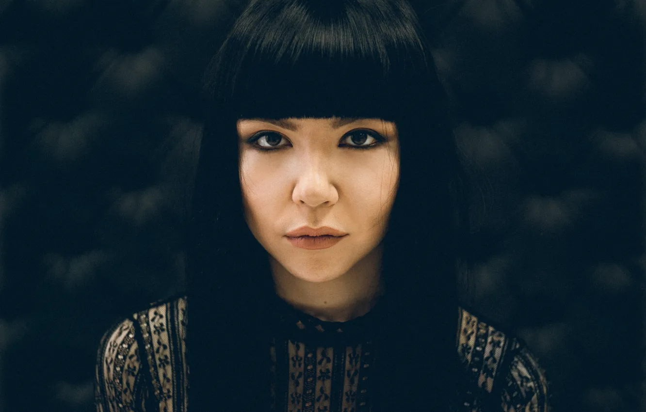 Photo wallpaper dark, girl, black