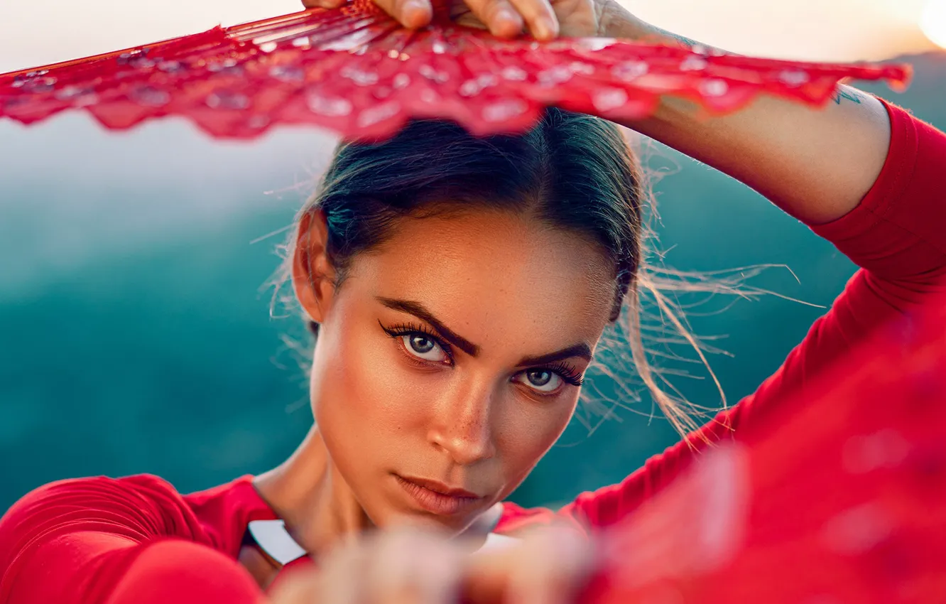 Photo wallpaper girl, eyes, beautiful, model, beauty, lips, face, hair