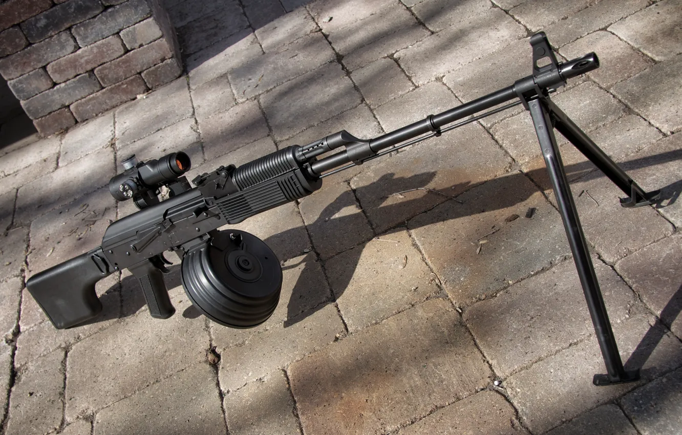 Photo wallpaper machine gun, Kalashnikov, manual, RPK-74