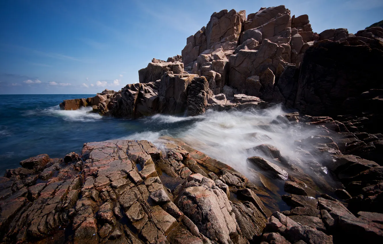 Photo wallpaper summer, the ocean, rocks