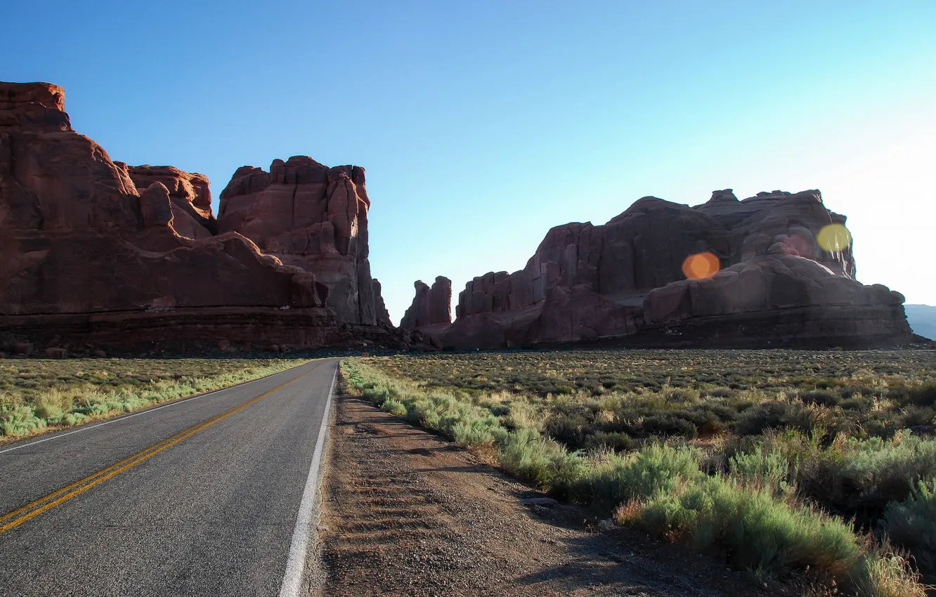 Photo wallpaper Utah, Arches National Park, Break of Day