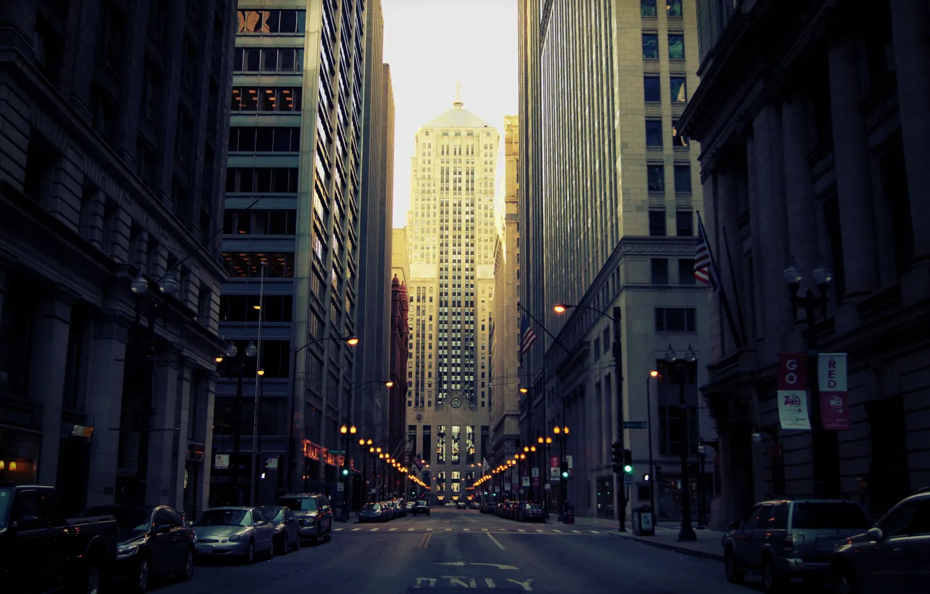 Photo wallpaper the sky, building, skyscrapers, Chicago, USA, USA, America, Chicago
