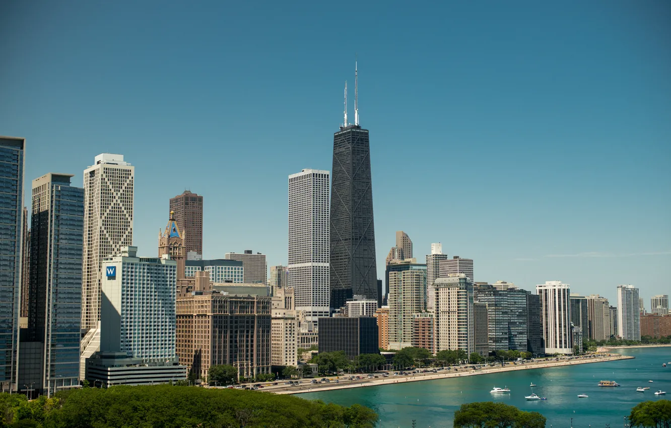 Photo wallpaper skyscrapers, Chicago, USA, America, Il, Willis Tower, Sears Tower, Willis tower