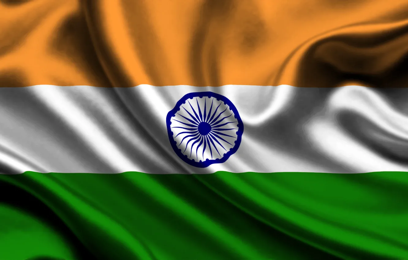 Photo wallpaper India, Flag, Texture, Flag, India, Of The Republic Of India