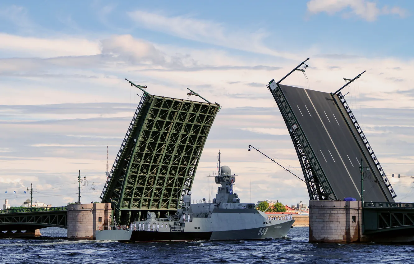 Photo wallpaper Navy, Neva, Serpukhov, small missile ship