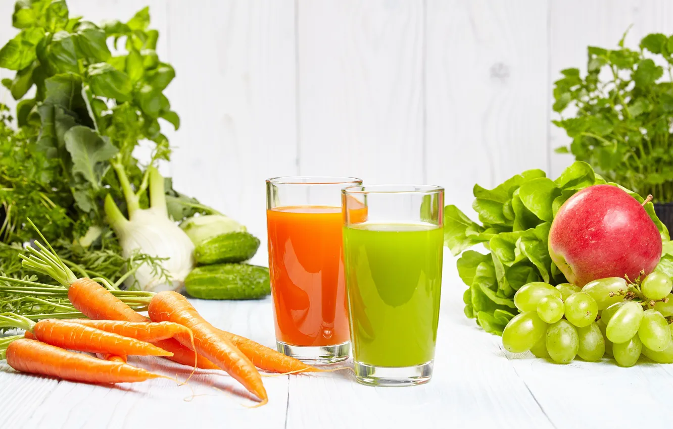 Photo wallpaper juice, citrus, drink, fruit, vegetables, carrots