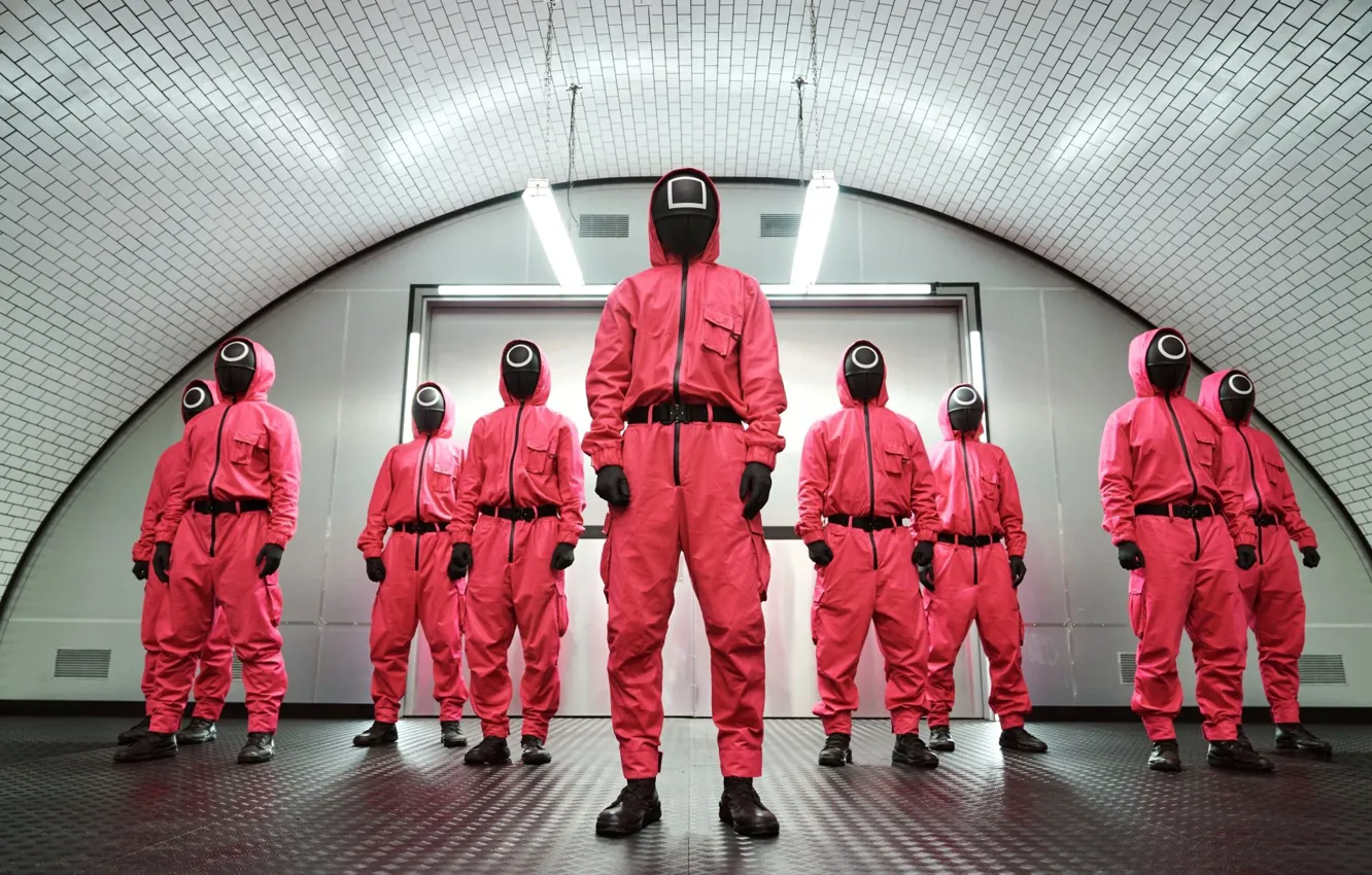 Photo wallpaper costume, the series, poster, poster, serial, Squid Game, SQUID GAME