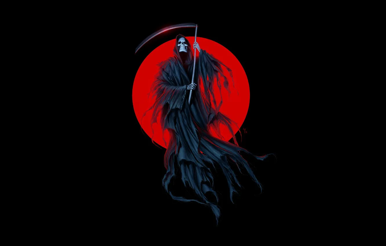 Photo wallpaper death, minimalism, braid