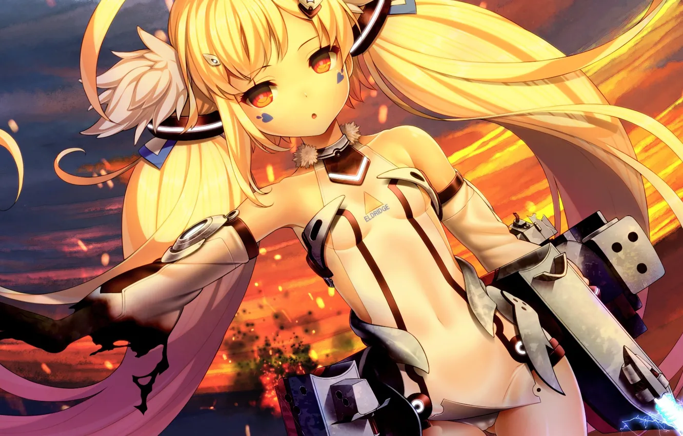 Photo wallpaper look, anime, art, girl, Azur Lane, Eldridge