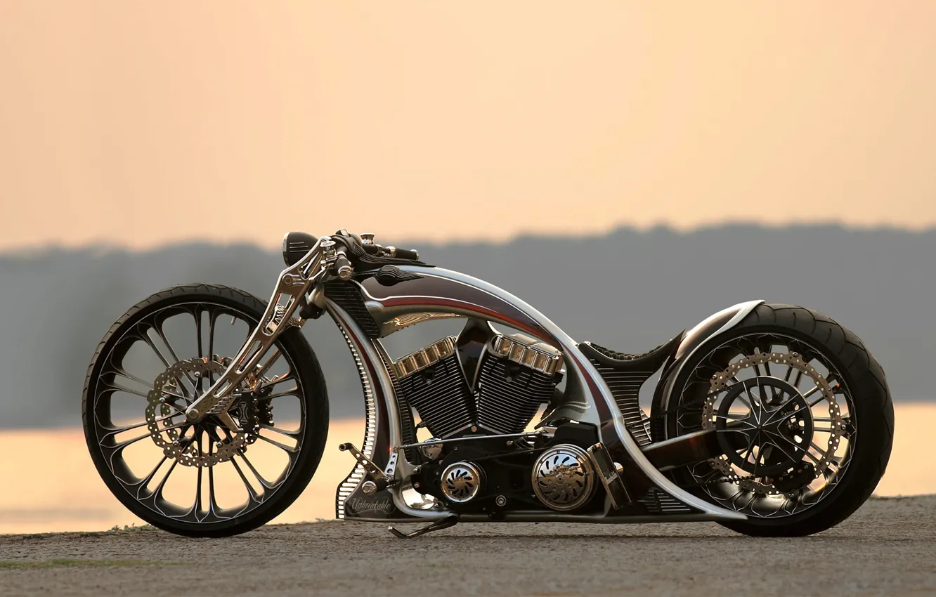 Photo wallpaper motorcycle, bike, custom, unbreakable