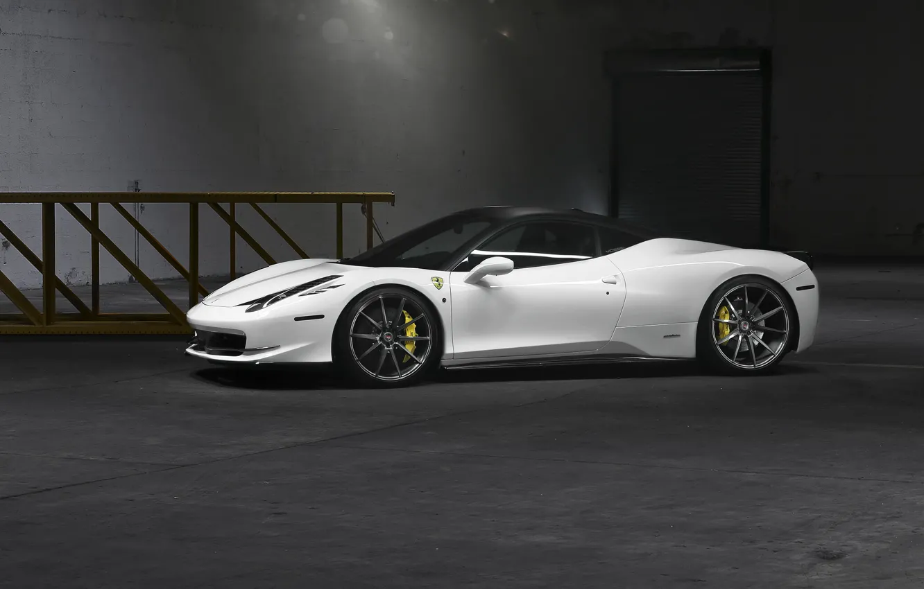 Photo wallpaper white, Ferrari, supercar, white, supercar, Ferrari, 458, Italia