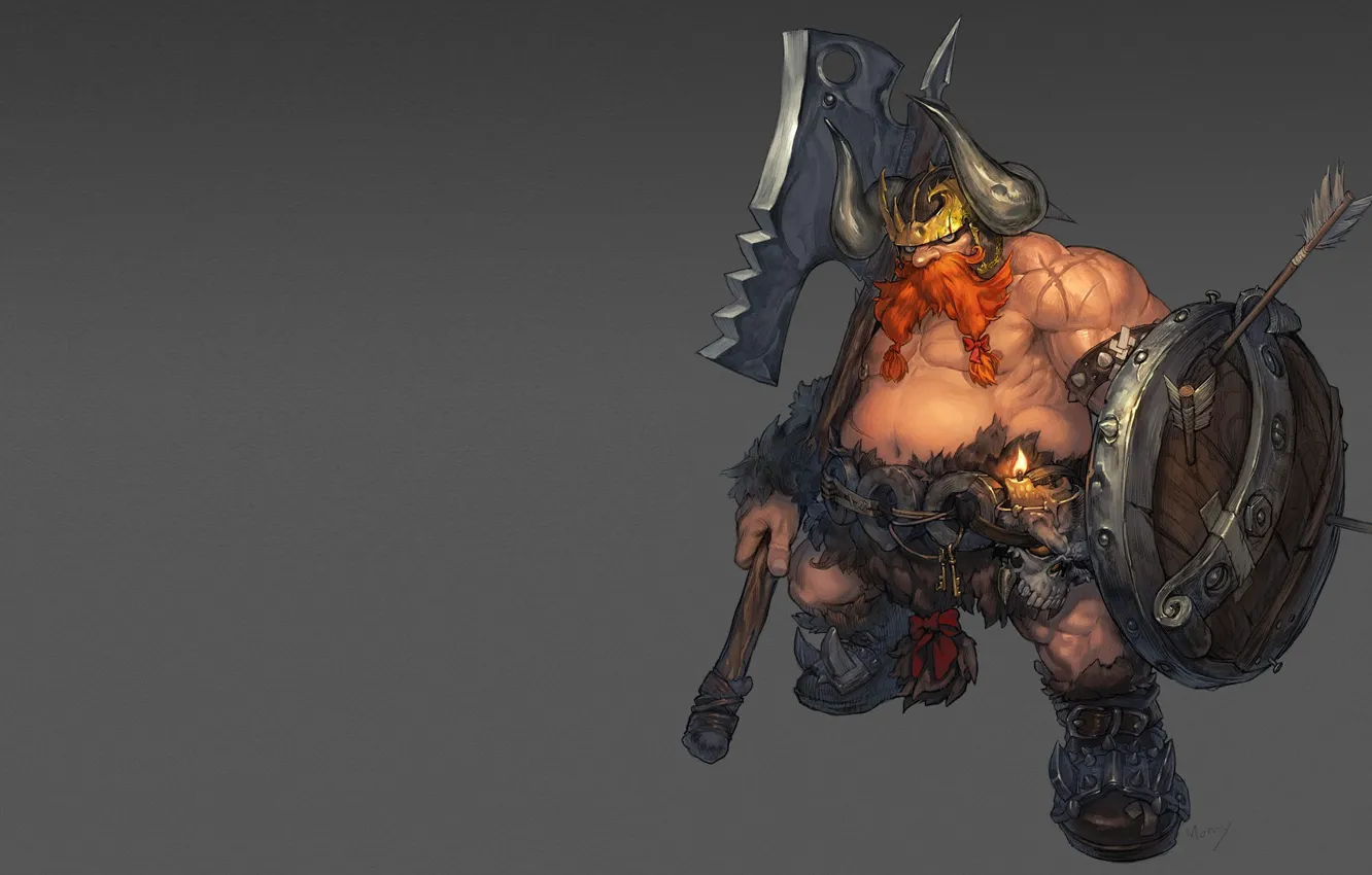 Photo wallpaper fantasy, art, dwarf, dwarf, morry _