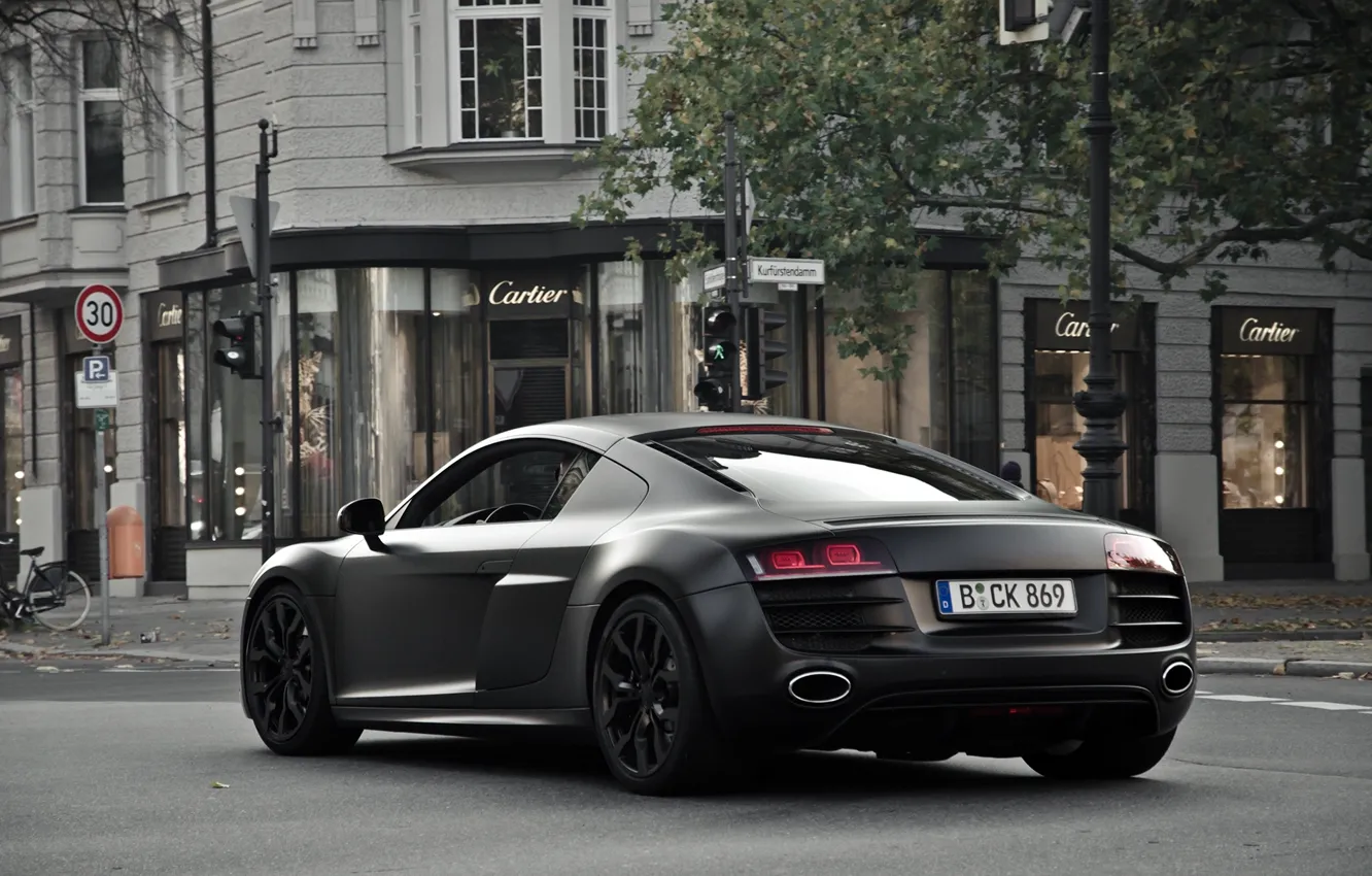 Photo wallpaper Audi, V10, matte black
