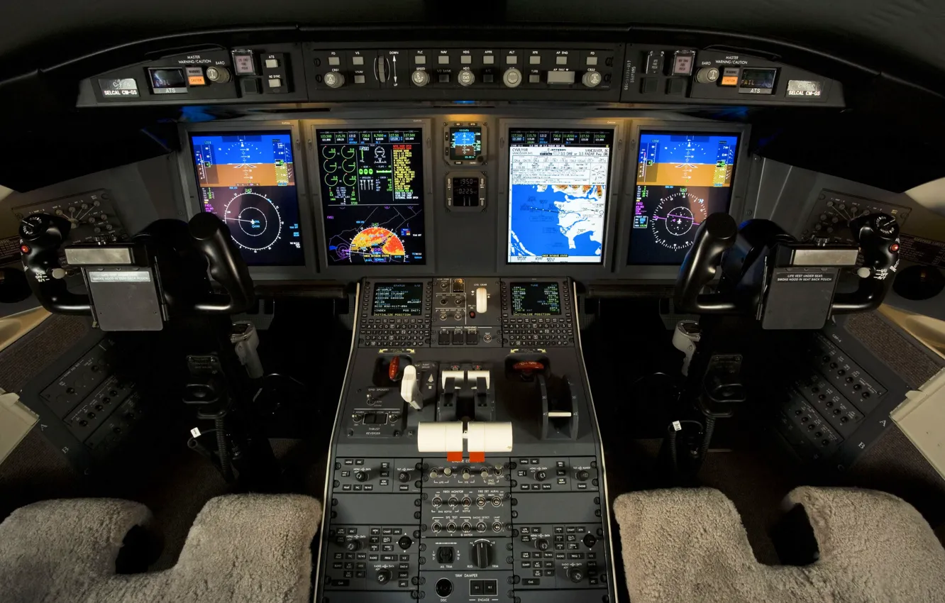 Photo wallpaper Challenger 605, BOMBARDIER, Flight Deck