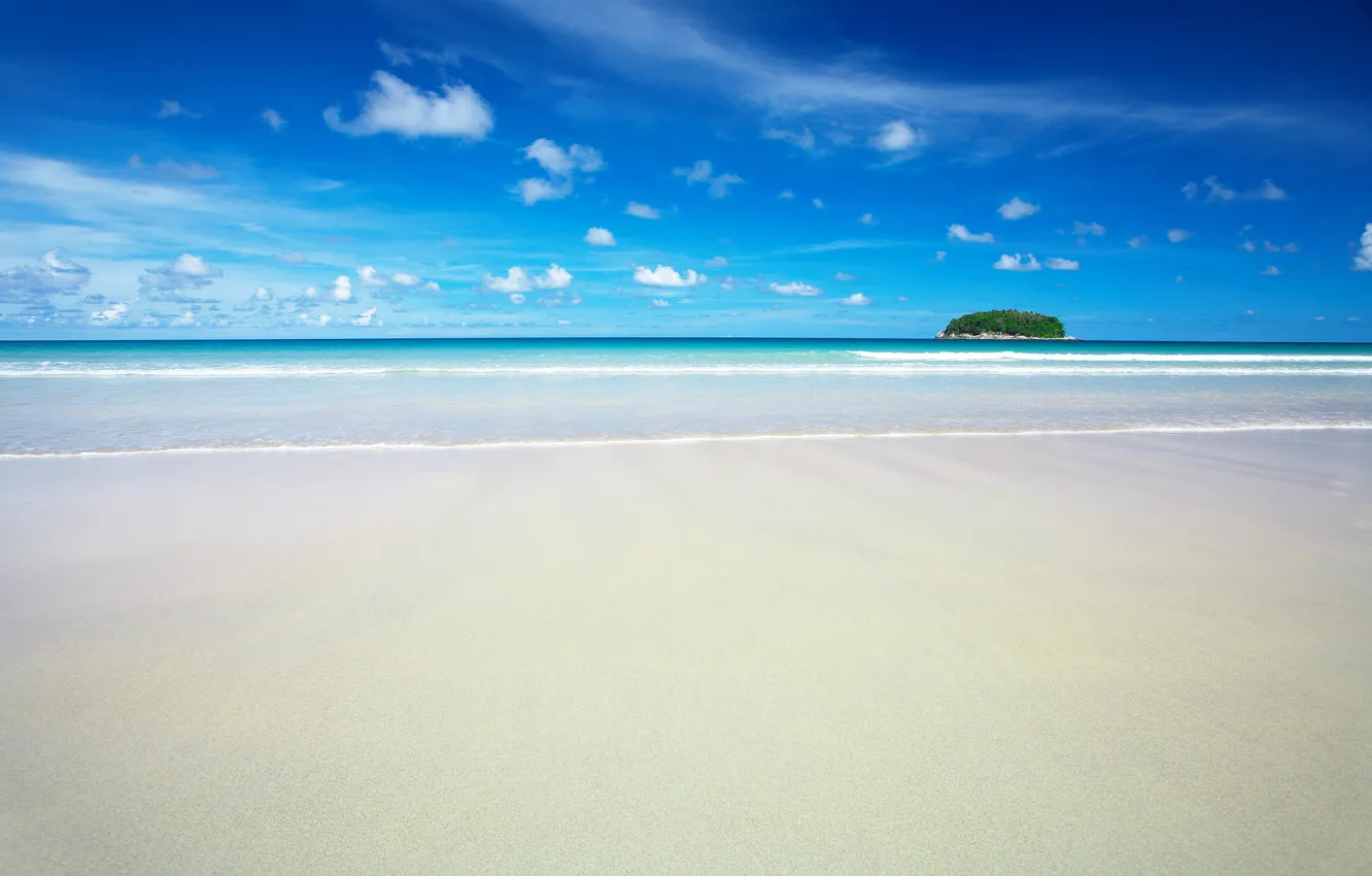 Photo wallpaper sand, sea, beach, Paradise