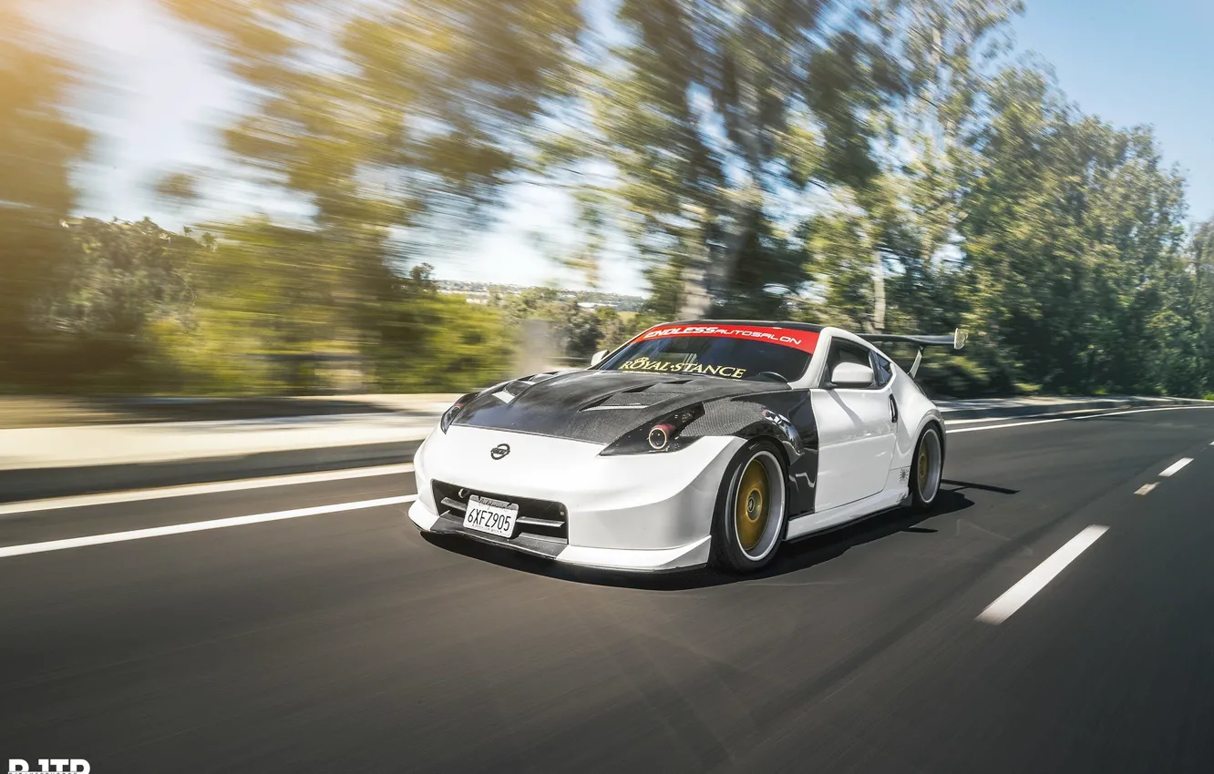 Photo wallpaper Japan, Nissan, tuning, carbon, speed, low, stance, 370Z