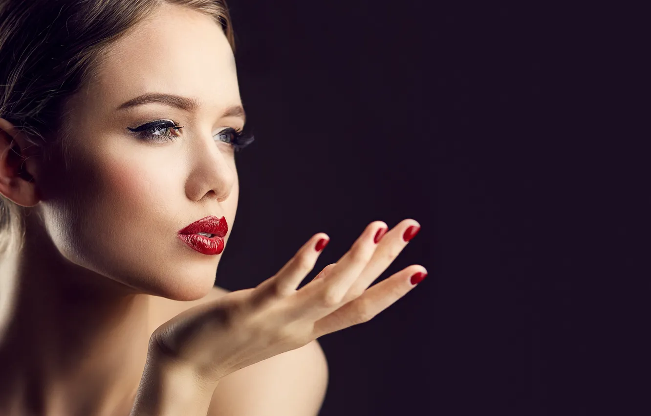 Photo wallpaper sexy, model, brunette, pose