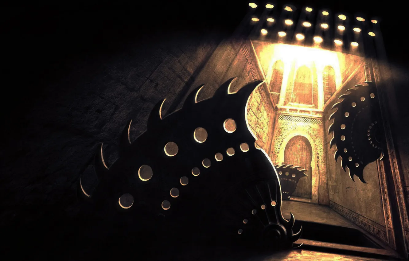 Photo wallpaper metal, corridor, pass, Prince of Persia, obstacle, The Sands of Time, the danger