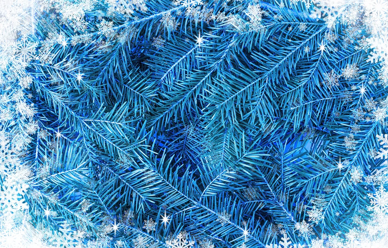 Photo wallpaper snowflakes, background, white, blue, winter, background, snow, snowflakes