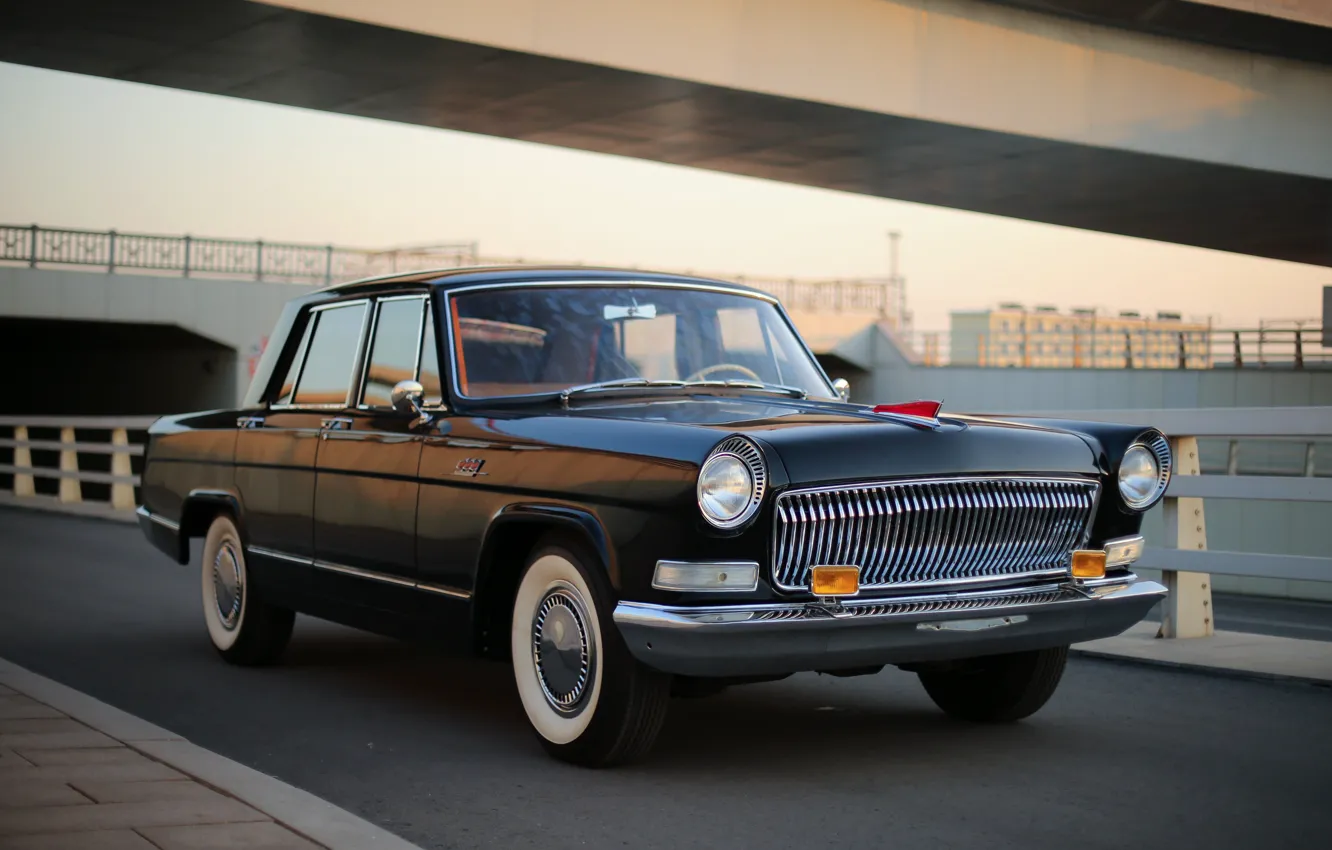 Photo wallpaper black, sedan, Red Flag, on the road, Red Flag, FAW, Hongqi, CA771