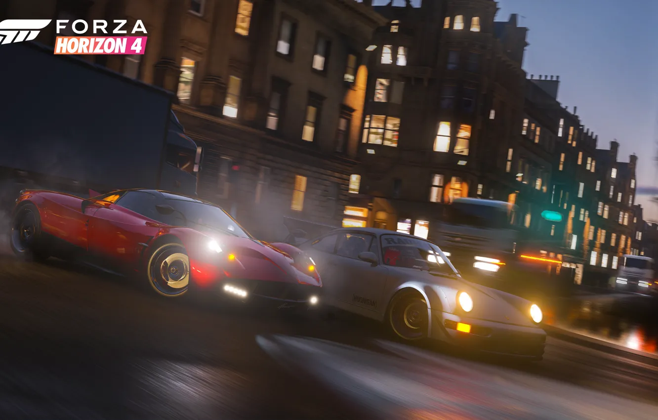 Photo wallpaper To huayr, game, 2018, Forza Horizon 4, Microsoft, Porsche, Pagani
