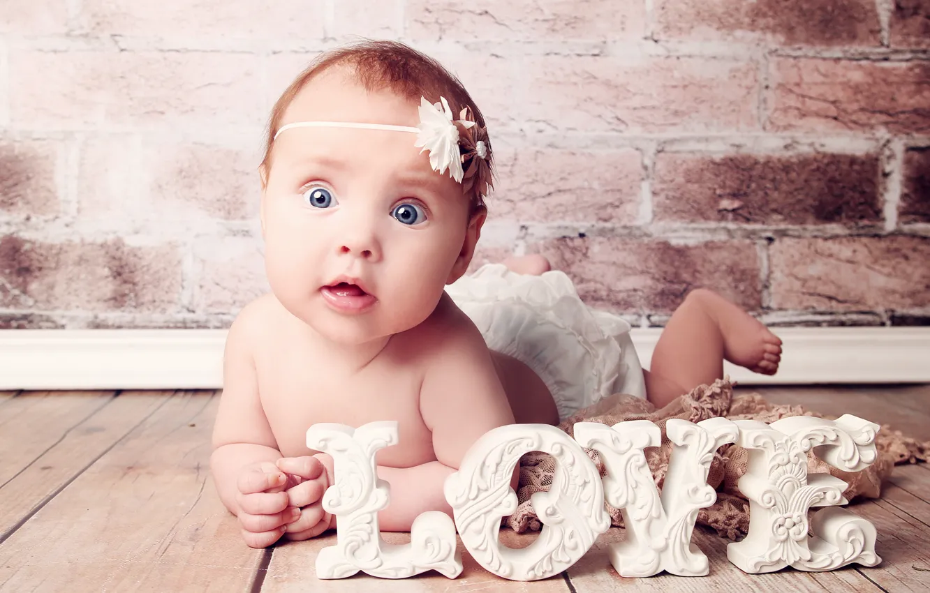 Photo wallpaper love, children, sweetheart, love, cute, children, happy child, happy baby
