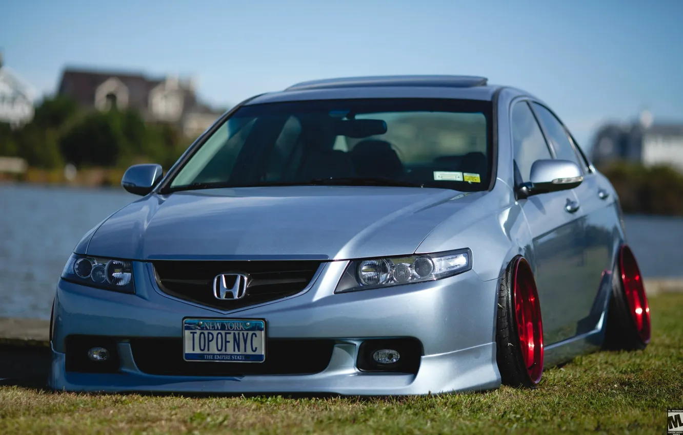 Photo wallpaper Japan, red, Honda, Accord, tuning, Turbo, low, JDM