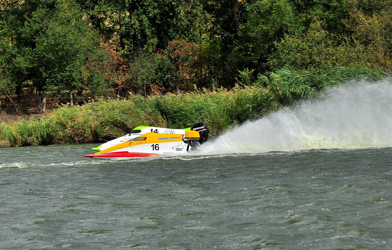 Photo wallpaper race, boat, speed