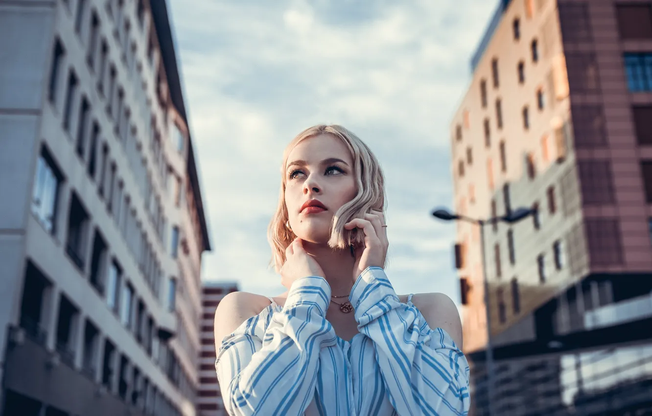 Photo wallpaper girl, model, blonde, Michelle