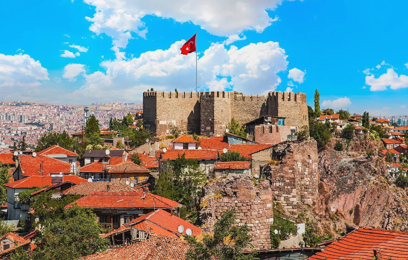 Photo wallpaper turkey, capital, ankara, Ankara Castle