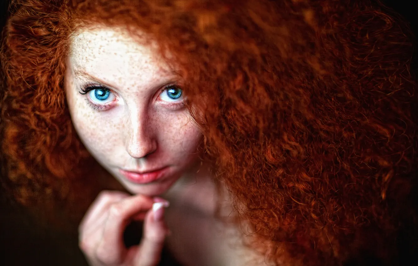 Photo wallpaper freckles, curls, redhead, Barbara, Lashon Rise