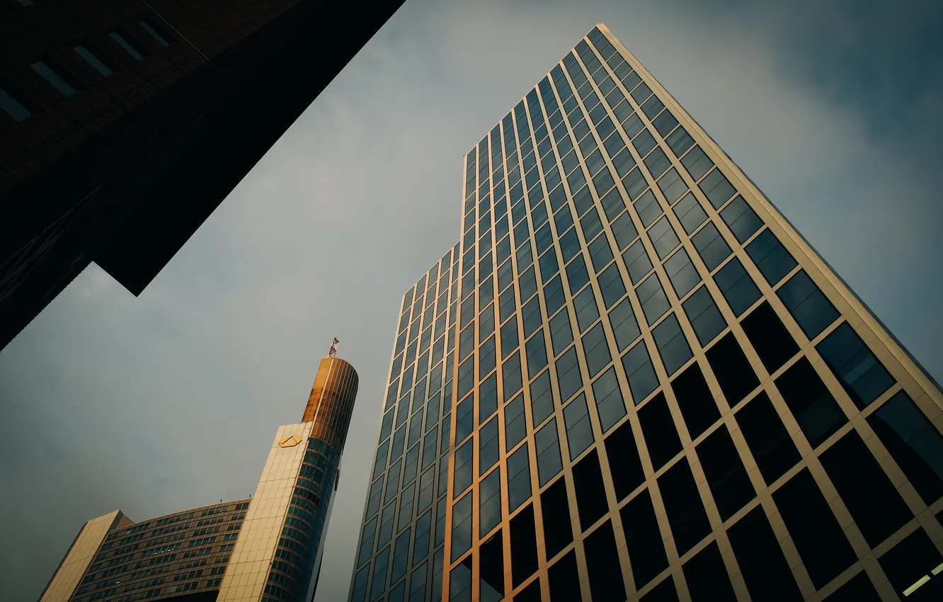 Photo wallpaper the sky, glass, building, window
