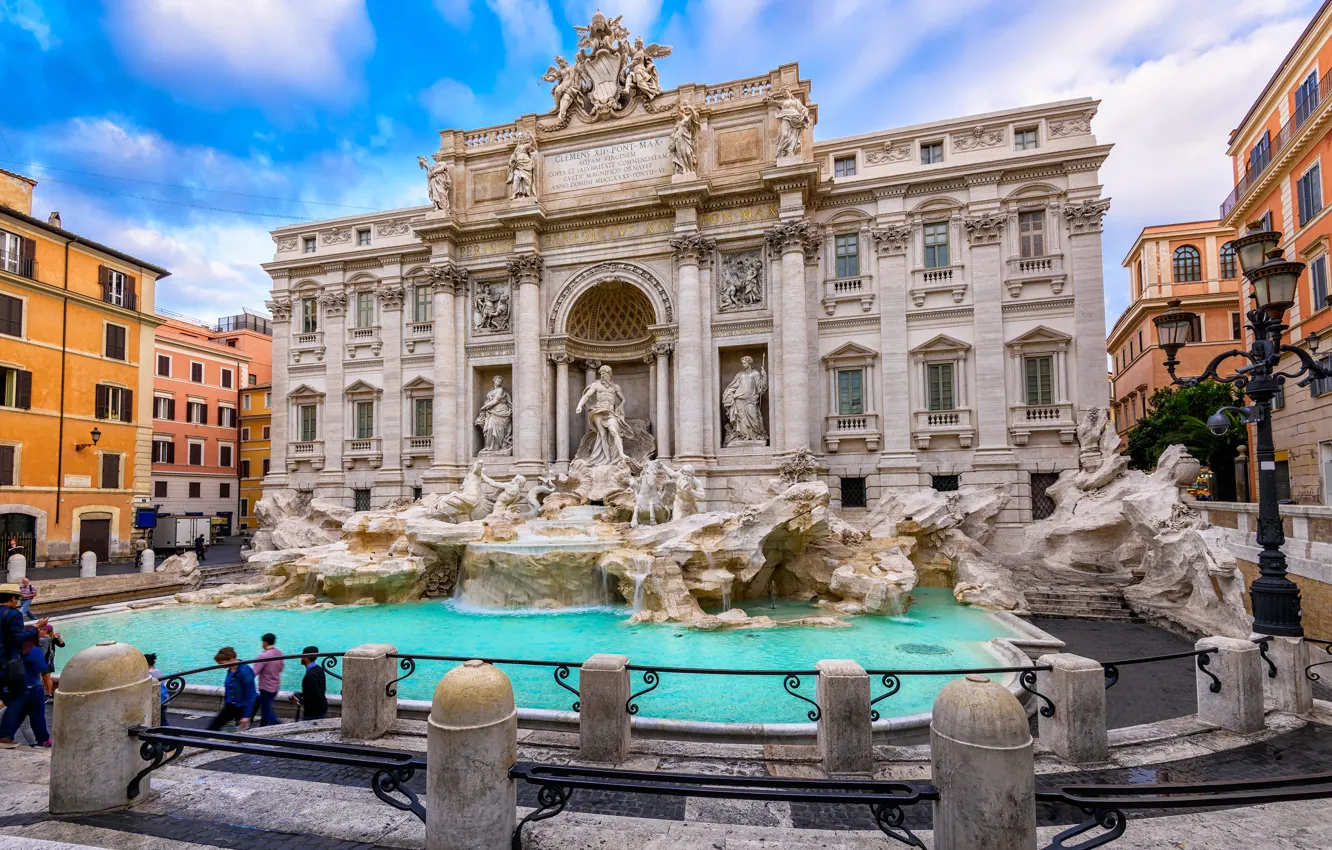 Photo wallpaper design, stones, home, Rome, Italy, fountain, sculpture, architecture